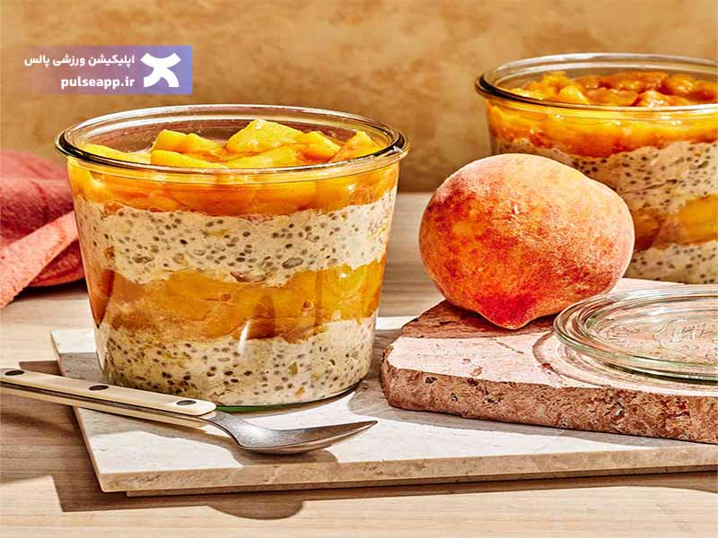 اوتمیل برای لاغری با طعم پای هلو