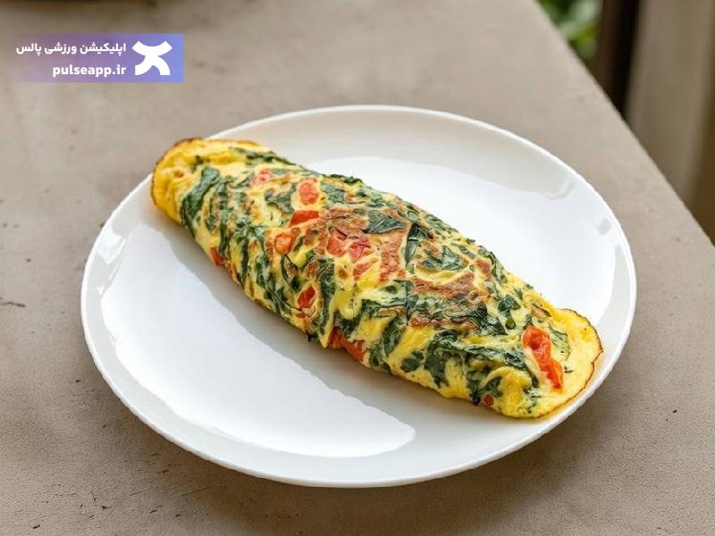 املت رژیمی اسفناج و گوجه