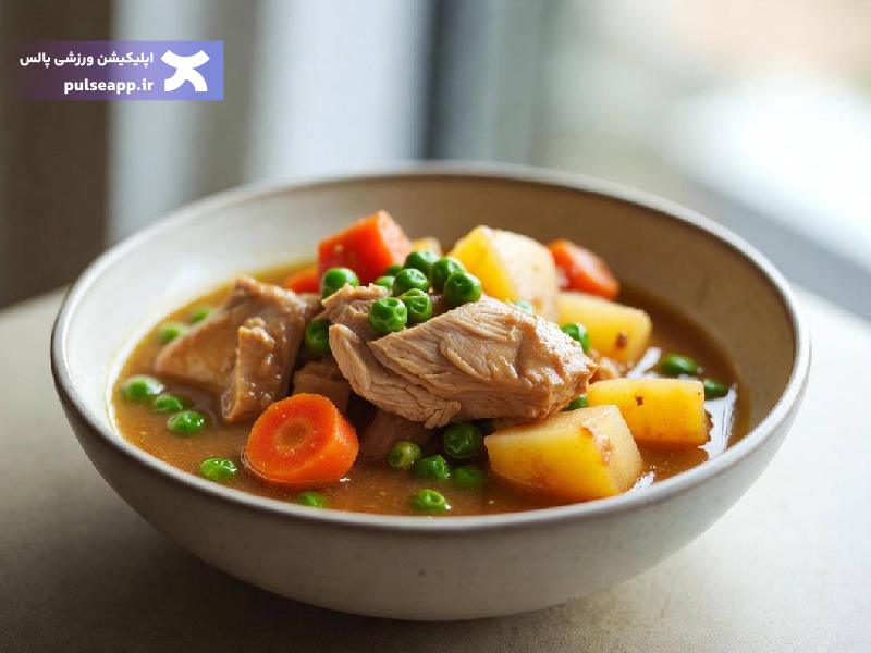 شام رژیمی خوراک بوقلمون و سبزیجات